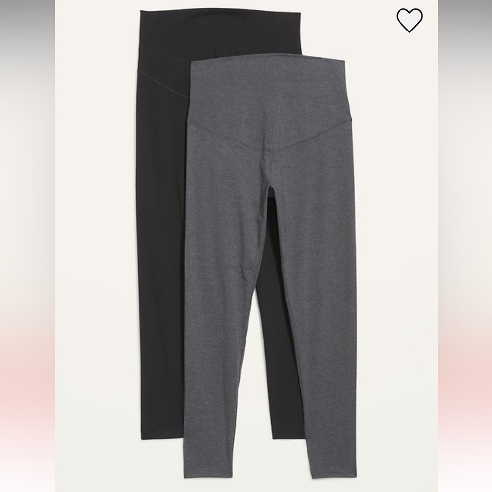 Maternity Black and Gray Leggings
